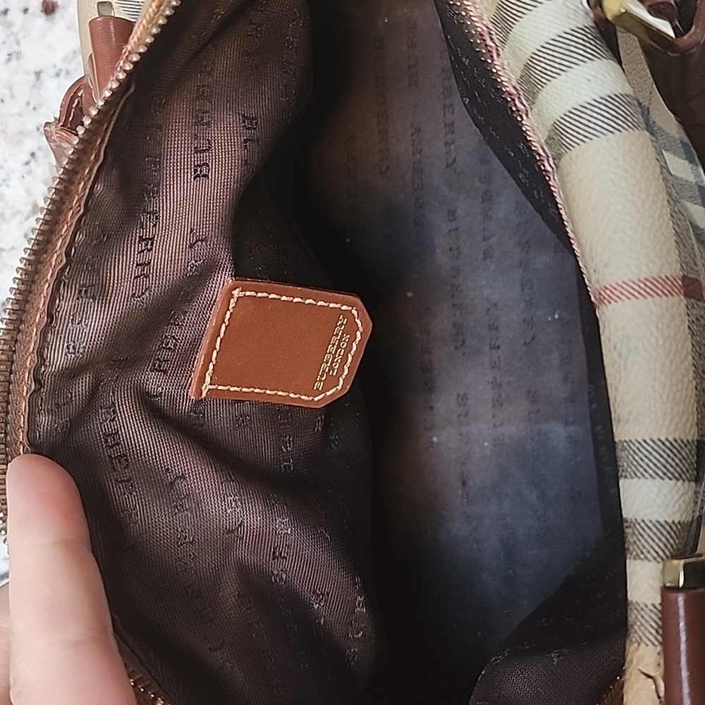 Burberry Beige and Brown Checkered Handbag - Picture 3 of 7